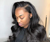 360 FRONTAL WIG BODY WAVE . PRE-PLUCKED HAIRLINE